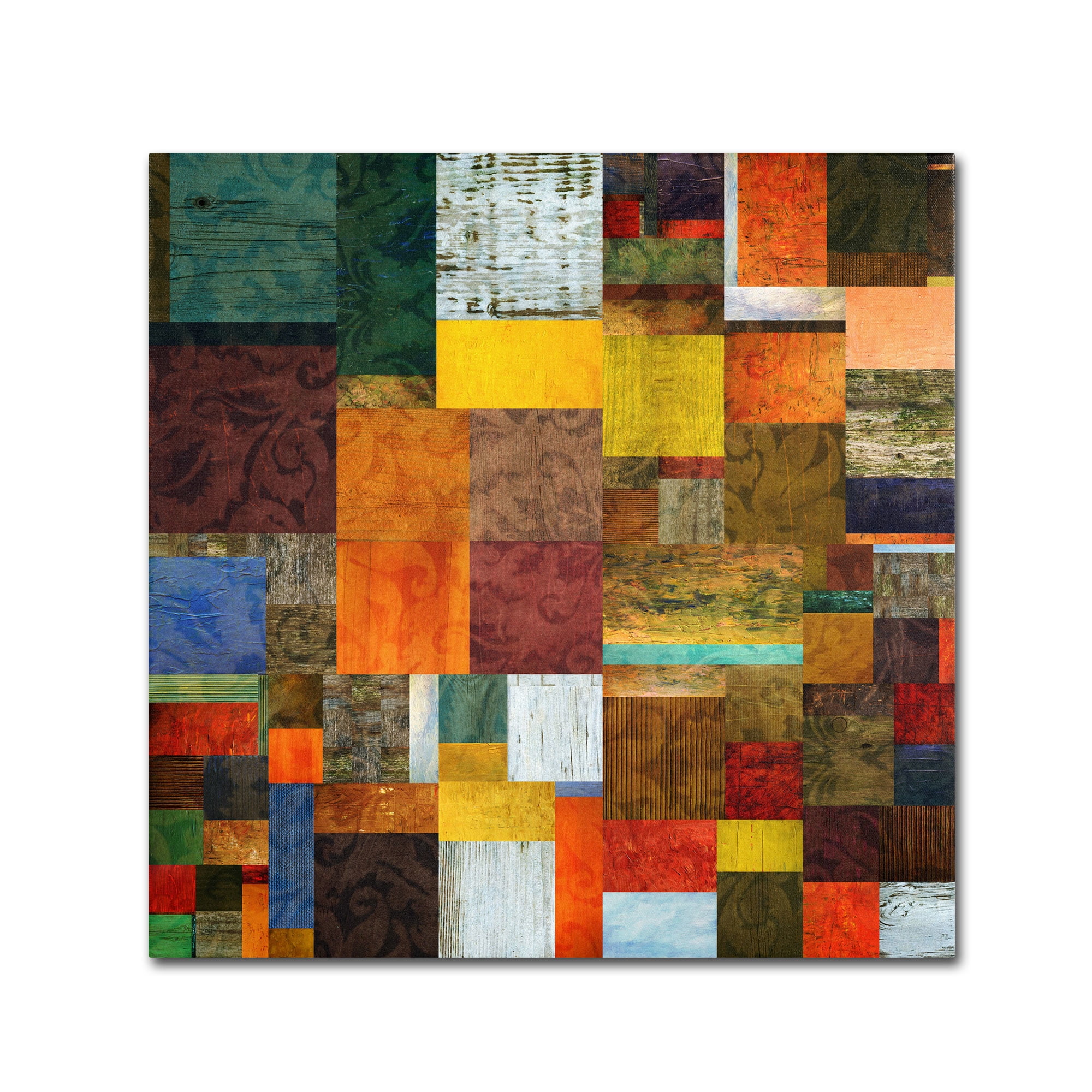 Trademark Fine Art "Brocade Color Collage 1" Canvas Art by Michelle Calkins
