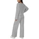 thumbnail image 2 of TaTaai Women Solid Cotton Linen Drawstring Waist Wide Straight Leg Capri Pants with Pockets Loose Casual Ladies Fitness Daily Lounge Wear Breathable No Fading Stylish Comfortable Trousers Gift, 2 of 6