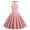 Pink, variant on Dresses Solid Color Style Retro Plaid Temperament Thin Boat Neckline High Waist Elastic Halterneck Tie Mid-Length Hem Dress Women Lovely Sundress Wedding Guest Dress