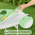 thumbnail image 5 of Avocado Pattern Round Tablecloth - Elastic Edge, Waterproof, Scratch-Resistant for Picnic, Camping (Cute Kawaii Fruit Design), 5 of 7