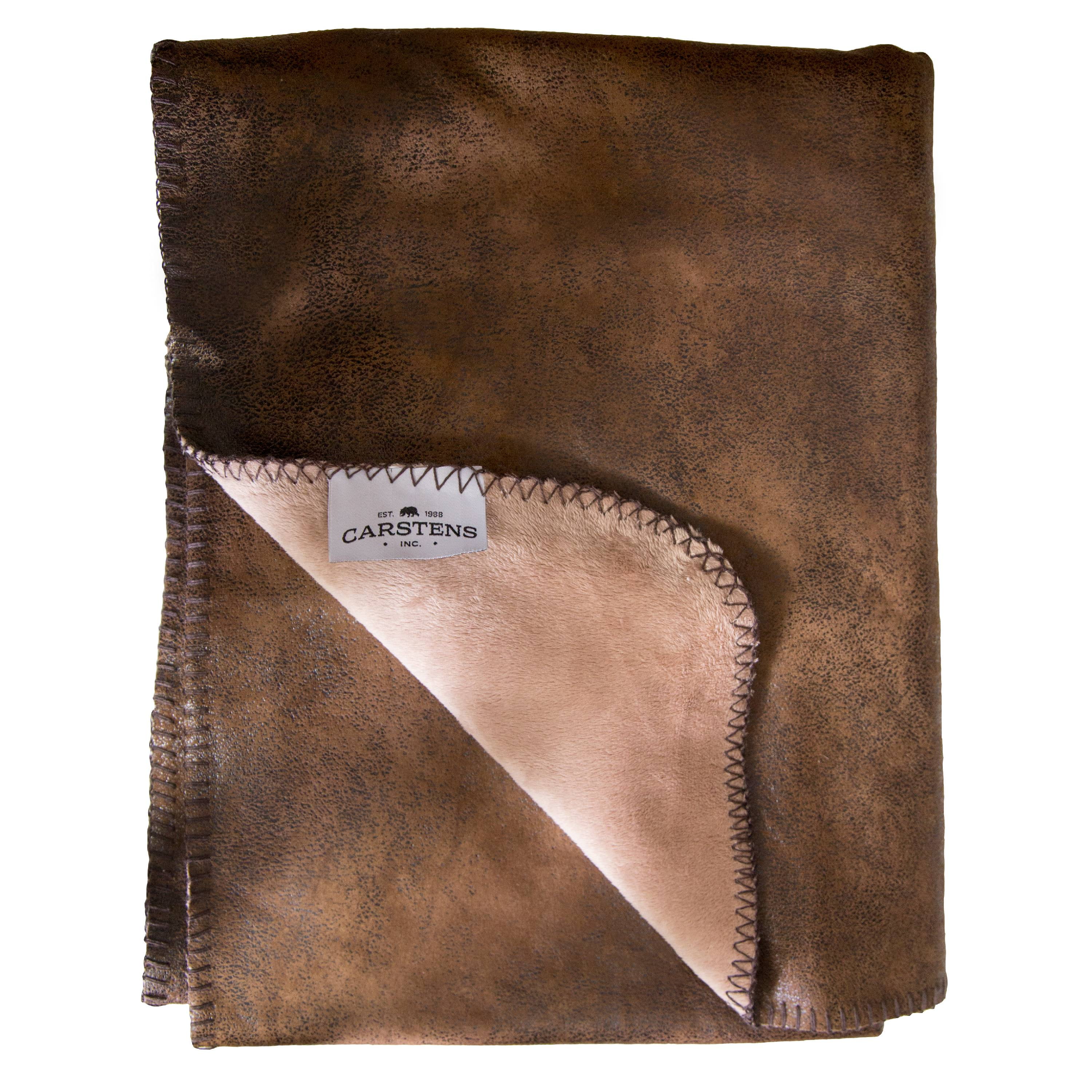 Carstens Wyoming Faux Leather Throw Blanket