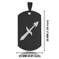 thumbnail image 2 of Stainless Steel Sagittarius Zodiac Sign (Centaur Archer) Dog Tag Pendant Necklace, 2 of 3