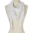 thumbnail image 5 of Lightweight Triangle Floral Fashion Lace Fringe Scarf Wrap for Women, 5 of 7