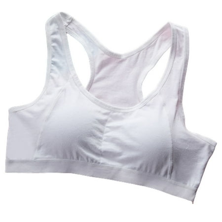

Telfair Wheel-Free Crop Tops Bra for Teen Girls Wide Shoulder Strap Training Underwear