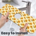 thumbnail image 6 of Sikiie Light Yellow Plaid Sunflower Splash Guard for Sink Faucet-1 PC Super Absorbent Fast Drying Mat Sink Gadgets-Splash Guard for Kitchen, Sink Mat, 6 of 7
