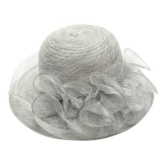 TIHLMK Hat for Women Women's Organza Church Kentucky Derby Fascinator Bridal Tea Party Wedding Hat