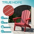 thumbnail image 3 of FODINGHILL Outdoor Folding Adirondack Chair set of 6, HDPE All Weather Patio Chair with Cup Holder for Deck Backyard Garden, Red, 3 of 10