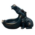 thumbnail image 2 of Hippo Statue Candy Tray Key Bowl Resin Decoration, Fun Home Living Room Ornament, Christmas Decorations, Christmas Ornaments 2025, Personalized Christmas Vacation Decor, 2 of 8