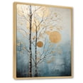 thumbnail image 2 of Designart "Gilded Blue Trees Vista I" Landscape Trees Floater Framed Canvas Wall Art, 2 of 5