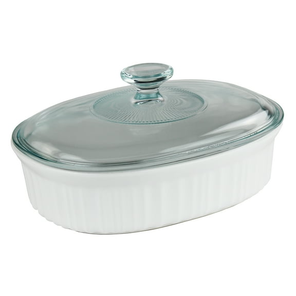 CorningWare French White 1.5 Quart Ceramic Casserole Dish