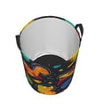 thumbnail image 5 of Uemuo Dinosaurs in Space Pattern Circular Laundry Hamper Basket with handles,Collapsible laundry basket,Large capacity laundry hamper,Laundry Organizer-Medium, 5 of 8
