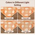thumbnail image 7 of Design&I 6'x9' Washable Area Rug Sleek Flatweave Pet Friendly Terracotta Postmodern Freeform Shapes Tone Abstract Boho Mid for Queen Size Bedroom, Under Bed, 7 of 7