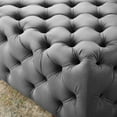 thumbnail image 5 of Modway Amour Tufted Button Large Square Performance Velvet Ottoman in Gray, 5 of 6