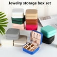 thumbnail image 3 of Jewelry Storage Box Independent Compartment Organization Flannel Compact Jewelry Organizer Tray for Bedroom, 3 of 8