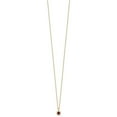 thumbnail image 2 of Diamond2Deal Collier Pendentif Rubis en Or Jaune 14K 5 mm pour Femmes 18 Pouces, 2 of 5