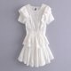 thumbnail image 3 of Vestido mini con encaje de mariposa de TEELYNN con capas para mujer, vestido vintage de algodón blanco con bordado floral, vestidos de fiesta de verano 2021 de alta calidad, 3 of 5
