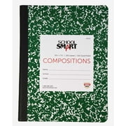 School Smart Quad Ruled Composition Book, 9-3/4 x 7-1/2 Inches, 200 Pages