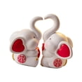 thumbnail image 6 of deevoka Wedding Couples Elephant Statues Sculptures for Valentines Entry Cabinet, 6 of 9