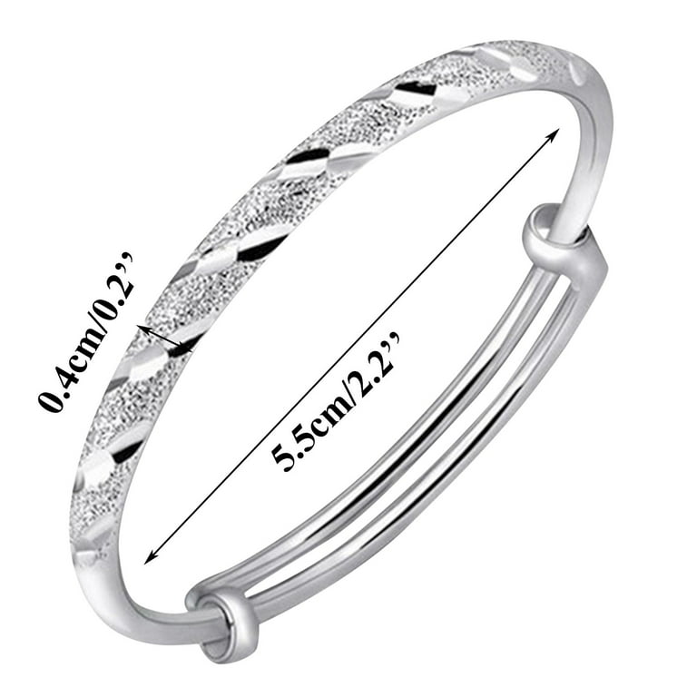 Baocc Gypsophila Bangle Bracelets, Sterling Silver, 2.2