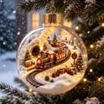 thumbnail image 5 of Glowing Christmas Ball Ornament, Light-Up Mini Holiday Scene with Warm LED, 3D Hanging Decor for Christmas Tree 3.54x3.54x3.54in, 5 of 7