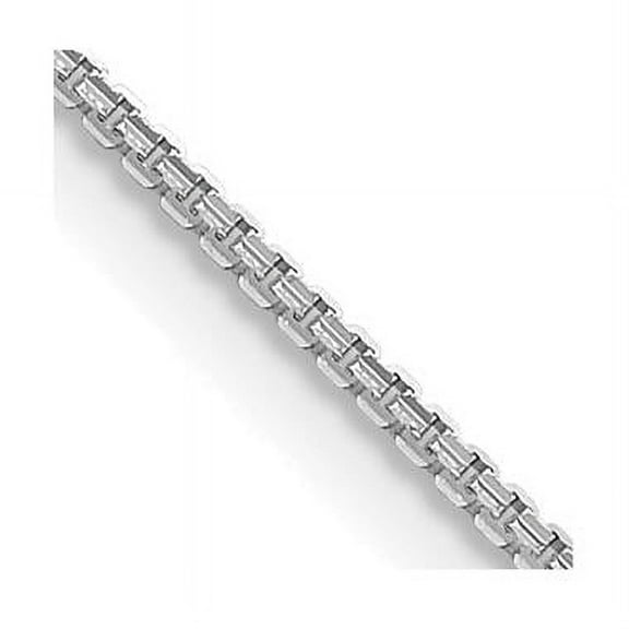 14K White Gold 1.3mm Concave Box Chain