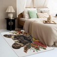 thumbnail image 2 of Bulldog Area Rug 6X8 Living Room, Dog Lover Rugs for Bedroom,Rug Decorations, Dog Flowers Carpets Fluffy Washable, Soft Ultra-Thin Non Shedding Non Slip Non Toxic Area Rug 17&-140, 2 of 7