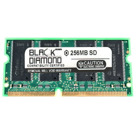 256MB Memory RAM for IBM ThinkPad T Series 264786U 144pin PC100 100MHz SDRAM SO-DIMM Black Diamond Memory Module