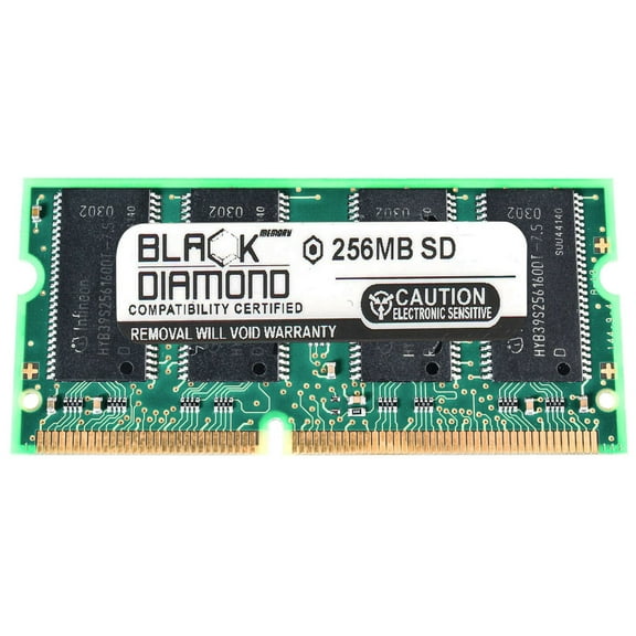 256MB Black Diamond Memory Module for Acer TravelMate 201DX/T/TXV Series SDRAM SO-DIMM 144pin PC100 100MHz Upgrade