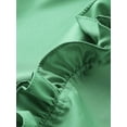 thumbnail image 3 of Daeful Blouse V Neck Tops Ruffled Shirts Ladies Loose Stitched Long Sleeve Tees Green 3XL, 3 of 5
