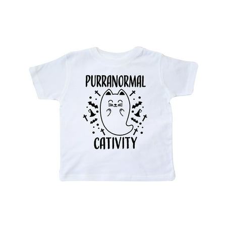 

Inktastic Purranormal Cativity with Cute Cat Ghost Gift Toddler Boy or Toddler Girl T-Shirt