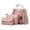 Pink, variant on Womens Purse and Handbag,3 Pcs Bag Set Tassel Tote Clutch Satchel Top Handle Shoulder Bag,Fashion Tote Bag Shoulder Handbags