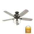 thumbnail image 2 of Hunter - Amberlin Indoor Ceiling Fan With Light, 52-inch, Noble Bronze, Casual-style, 3-speed WhisperWind Motor, 53215, for Living Rooms, Bedrooms, 2 of 16