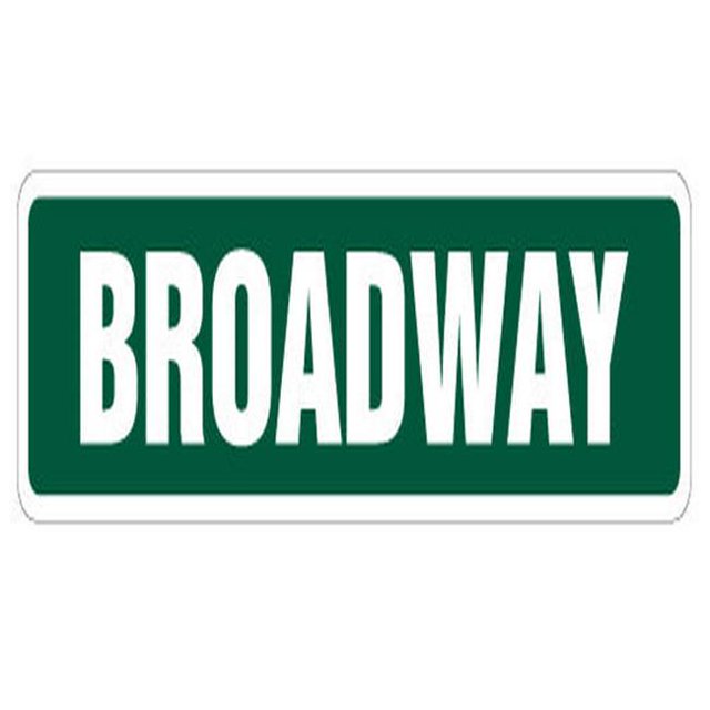 SignMission Broadway A-24-SS- 24 Po Broadway Aluminium Rue Signe - New York Nyc Nouveau Spectacle