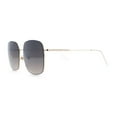 thumbnail image 6 of Womens Rectangle Exposed Lens Edge Thin Metal Rim Designer Fashion Sunglasses Gold - Smoke, 6 of 8