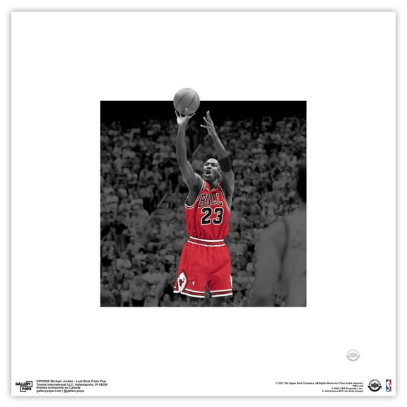 Gallery Pops Michael Jordan - Last Shot Color Pop Wall Art, Unframed Version, 12" x 12"