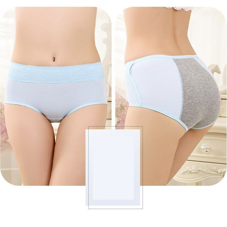 Mlqidk Teen Girls Period Underwear Menstrual Period Panties Leak-Proof  Organic Cotton Protective Briefs Pack of 3