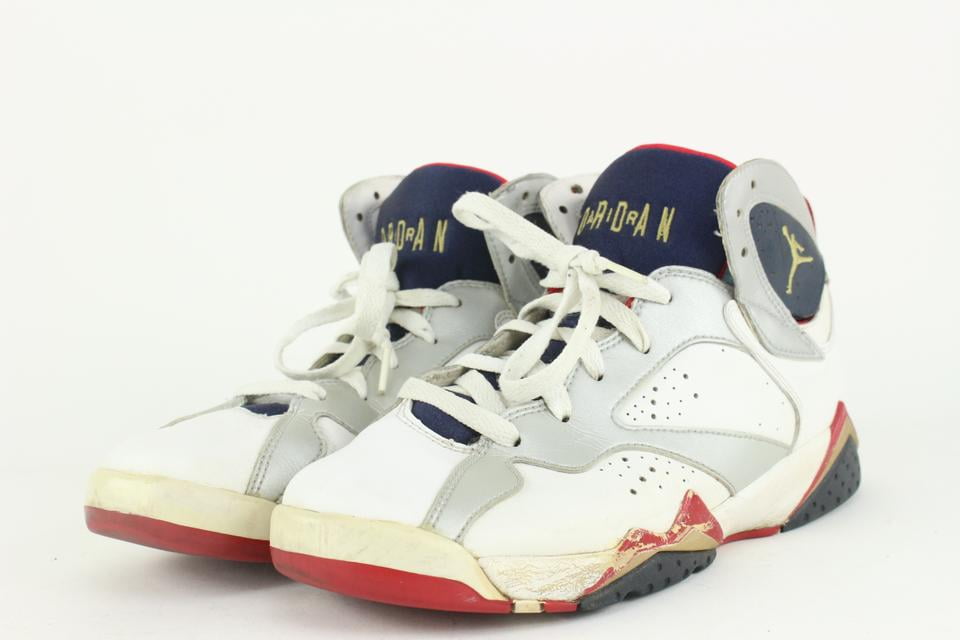 Nike US 7 Youth Olympic White x Red Air Jordan 7 VII 304774-135 - Walmart.com