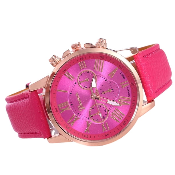 Reloj de cuarzo para mujer, relojes de moda para mujer, correa de cuero, reloj de cuarzo de acero inoxidable, reloj con puntero, reloj de cuarzo