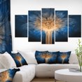 thumbnail image 1 of Fractal 3D Blue Dragon Flower - Abstract Canvas Art Print, 1 of 3