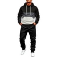 thumbnail image 4 of Track Suits Mens 2 Piece Set Workout Color Block Hoodies Pullover and Jogger Sweatpants Fall Winter Sweatsuits for Men, 4 of 4