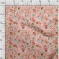 thumbnail image 2 of oneOone Cotton Jersey Pink Fabric Shapes Geometric Dress Material Fabric Print Fabric By The Yard 58 Inch Wide, 2 of 4