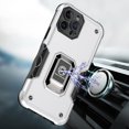 thumbnail image 3 of For Apple iPhone XR OPTIMUM Magnetic Ring Stand Hybrid Case Cover - Silver, 3 of 4