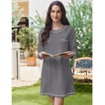 thumbnail image 4 of EKOUAER 3 Pack Cotton Nightgowns for Women Long Sleeve Sleep Shirts for Women Comfy Soft, 4 of 5