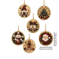 thumbnail image 2 of 6-Pack Christmas Diamond Painting Ornament Kit, DIY Pearl Sticker Art Crafts for Kids Adults, No Glue Needed 3.07" Round Xmas Tree Decorations Holiday Gift Set, 2 of 4