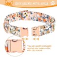 thumbnail image 5 of Collar Para Perro Con Pajarita Desmontable Y Diseño Floral Grabado, Collar Para Perro Con Hebilla De Oro Rosa, Perros Medianos Grandes En 3 Estilos Diferentes (m, Naranja). Afortunado Sencillez, 5 of 5
