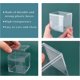 thumbnail image 3 of 2 pieces of transparent acrylic plastic square storage box with lid, small plastic storage box, 2.2x2.2x2.2 inch square transparent container boxed ca, 3 of 5