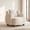 White, variant on Noble House Arlais 38" Nordic Style Lazy Club Chair, Upholstered Chenille Bucket Accent Sofa with Pillows, White