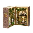 thumbnail image 4 of DIY Book Nook Kit with 3D Puzzle Model Building Wooden Bookshelf Bookend Toy Halloween Christmas Birthday Gift MINI-109, 4 of 10