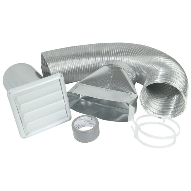 Imperial 6" Louvered/SemiRidgid Aluminum Range Hood Wall Vent Kit, White, VT0170 NEW Walmart