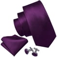 thumbnail image 2 of Juego de corbatas Barry.Wang Silk, 150 cm, extra largas, con mancuernas, 2 of 7